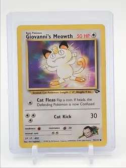 GIOVANNI'S MEOWTH 2000 POKEMON GYM CHALLENGE COMMON 74/132 Q1048 - Image 1