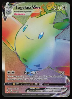 Togekiss VMAX 191/185 Secret Rainbow Rare Vivid Voltage Pokemon NM - Image 1