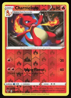 Charmeleon 024/185 Uncommon Vivid Voltage Pokemon Reverse Holo Near Mint - Image 1