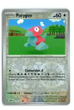 Porygon 137/165 151 REVERSE HOLO Pokemon TCG NM-LP - Image 1