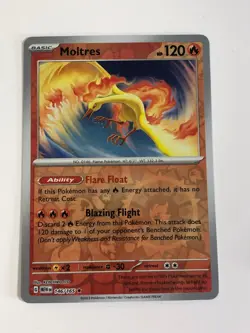 Pokemon TCG 151 Reverse Holographic Moltres 146/165 Light Played - Image 1