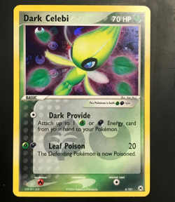 Dark Celebi 4/101 Reverse Holo Hidden Legends Pokemon - VLP - Image 1