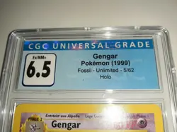 Pokemon Gengar Fossil 5/62 Holo Rare 1999 CGC 6.5 FREE SHIPPING - Image 2