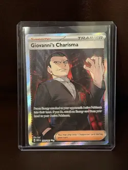 Pokemon TCG Giovanni's Charisma Full Art Holo Ultra Rare 197/165 - Image 1