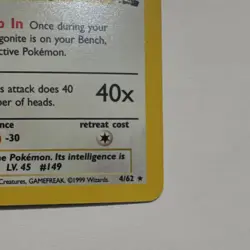 Pokemon TCG Dragonite 4/62 Fossil Holo Rare Unlimited Stage 2 100 HP - Image 5