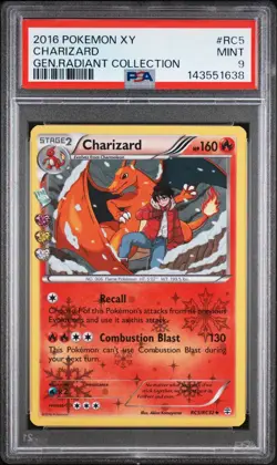 PSA 9 Charizard RC5/RC32 Radiant Collection XY Generations Pokemon 2016 - Image 3