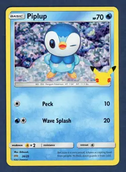 Piplup 020/025 Promo McDonald's 25th Anniversary Promos Pokemon Holo Near Mint - Image 1