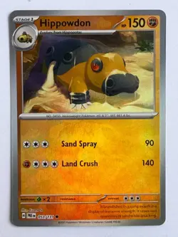 Pokemon Hippowdon Holo Master Ball Prismatic Evolutions 053/131 - Image 1