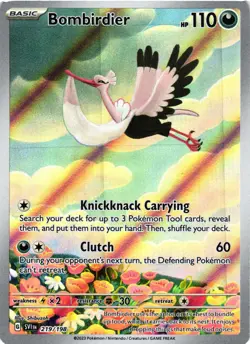 Pokemon TCG Bombirdier 219/198 Sv01: Scarlet & Violet Illustration Rare VLP - Image 1