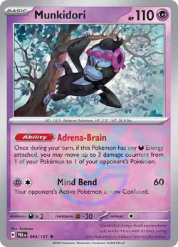 Munkidori Poke Ball Pattern 044/131 Prismatic Evolutions Pokemon TCG Holo - Image 1