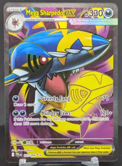 Pokemon Mega Sharpedo ex #113/094 English Phantasmal Flames Ultra Rare - Image 1