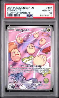 Pokemon Exeggcute Surging Sparks #192/191 Illustration Rare – PSA 10 Gem Mint - Image 1