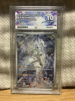Pokemon TCG N's Reshiram 167/159 ACE SLAB GEM 10 Gem Mint - Image 1