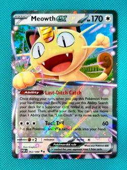 Meowth ex 062/088 Me03: Perfect Order Pokemon TCG NM - Image 1