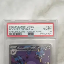 Pokemon Team Rocket's Crobat ex Destined Rivals SI Rare Holo PSA 10 - Image 3