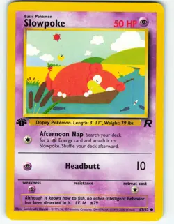Slowpoke - 1st Edition - 67/82 Team Rocket - WOTC - Pokemon TCG - 2000 - Image 1