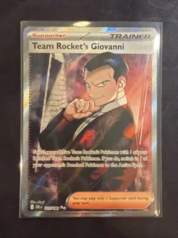 Pokemon TCG Team Rocket's Giovanni 225/182! NM Condition! - Image 1