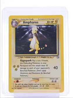 AMPHAROS 2000 POKEMON NEO GENESIS HOLO RARE 1/111 Q1048 - Image 1