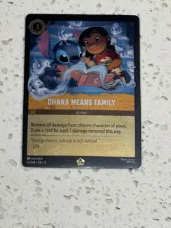 Disney Lorcana Ohana Means Family FOIL 32/204 Winterspell Mint Cold Foil - Image 1