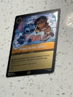 Disney Lorcana Ohana Means Family FOIL 32/204 Winterspell Mint Cold Foil - Image 4