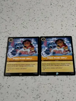 Disney Lorcana Ohana Means Family x2 32/204 Winterspell Non-Foil Regular Mint - Image 2