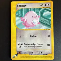 CHANSEY 69/147 LP Non Holo Common Aquapolis Pokemon Card - Image 1
