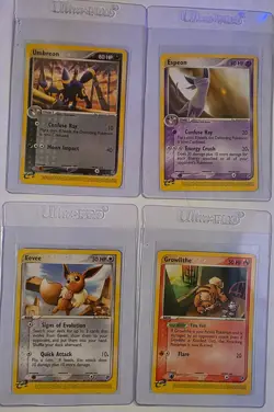 Pokemon Sandstorm Ereaders Lot (4 Cards) - Eevee, Umbreon, Espeon, Growlithe - Image 1