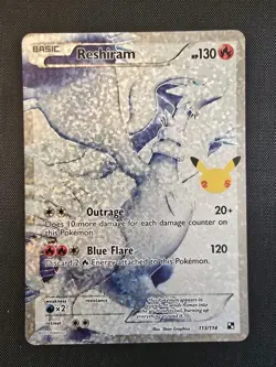 Reshiram 113/114 Celebrations Classic Collection Holo Card English Edition - Image 1