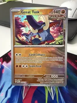 Great Tusk (Master Ball) 055/131 SV: Prismatic Evolutions Pokemon Card - Image 1