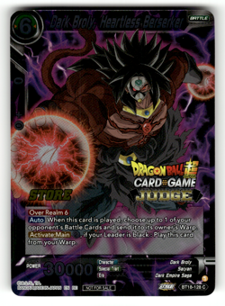 Dark Broly Heartless Berserker JUDGE STAMP Foil Dragon Ball Super Card Game - Image 1