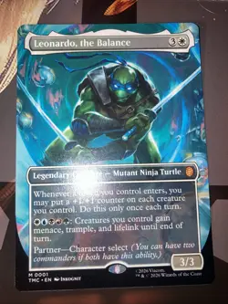 Leonardo, the Balance (0001) (Borderless) Commander: Teenage Mutant Ninja... - Image 1