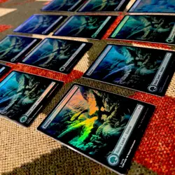 Forest (FOIL) x12- MTG Tarkir: Dragonstorm TDM #276 all Foil Lot - Image 2