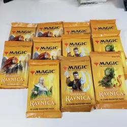 11 MTG Guilds of Ravnica Sealed Booster Packs Drafting English Magic Gathering - Image 1