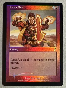 MTG / Lava Axe / 7ED / #199 / FOIL / Rare / NM - Image 1