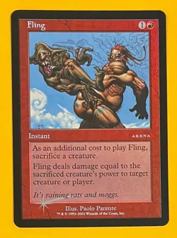 MTG FLING (Foil) Arena Promo (OldManMTG 013-165) - Image 1