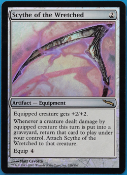 Scythe of the Wretched FOIL Mirrodin PLD Artifact Rare CARD (501262) ABUGames - Image 1