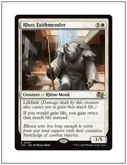 1x Rhox Faithmender, Foundations Jumpstart, MTG NM - Image 1