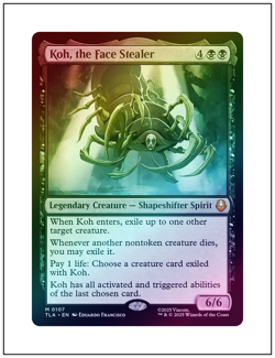 1x Koh, the Face Stealer, Foil, Avatar The Last Airbender, Magic MTG NM - Image 1