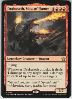MTG Drakuseth, Maw of Flames NM Foundations Magic 193 - Image 1