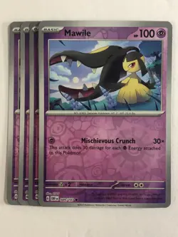 Pokemon TCG Obsidian Flames 4x Playset Reverse Holographic Mawile 089/197 NM - Image 1