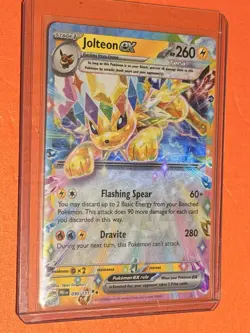 Jolteon EX 030/131 Double Rare Pokemon TCG SV Prismatic Evolutions PACK FRESH NM - Image 2