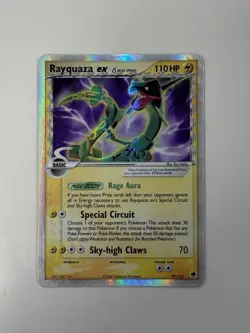 Pokemon TCG Rayquaza ex (Delta Species) 97/101 Dragon Frontiers Holo Silver Bord - Image 1
