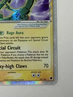 Pokemon TCG Rayquaza ex (Delta Species) 97/101 Dragon Frontiers Holo Silver Bord - Image 4