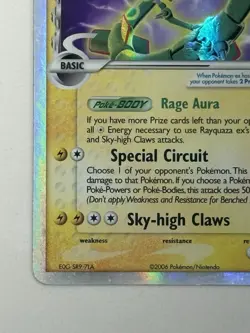 Pokemon TCG Rayquaza ex (Delta Species) 97/101 Dragon Frontiers Holo Silver Bord - Image 5