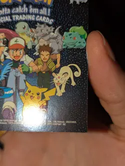 Pokemon Topps Series 1 Checklist Silver Foil 2nd Print Black Logo NM/NM+ - Image 5