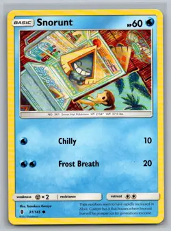 POKEMON SNORUNT 31/145 SM - Guardians Rising KOMIYA NON FOIL - Image 1