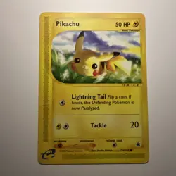 Pokemon TCG Pikachu 124/165 Expedition Base Set Regular-NM - Image 1