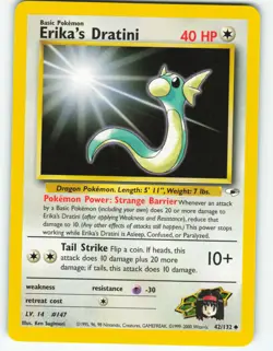 Erika's Dratini - 42/132 Gym Heroes - Pokemon TCG - 2000 - Image 1
