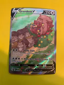 Pokemon Greedent V Alt Art Ultra Rare 217/264 Fusion Strike NM - Image 1