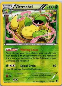 Pokemon TCG Victreebel 3/111 Furious Fists Rev Holo NM - Image 1